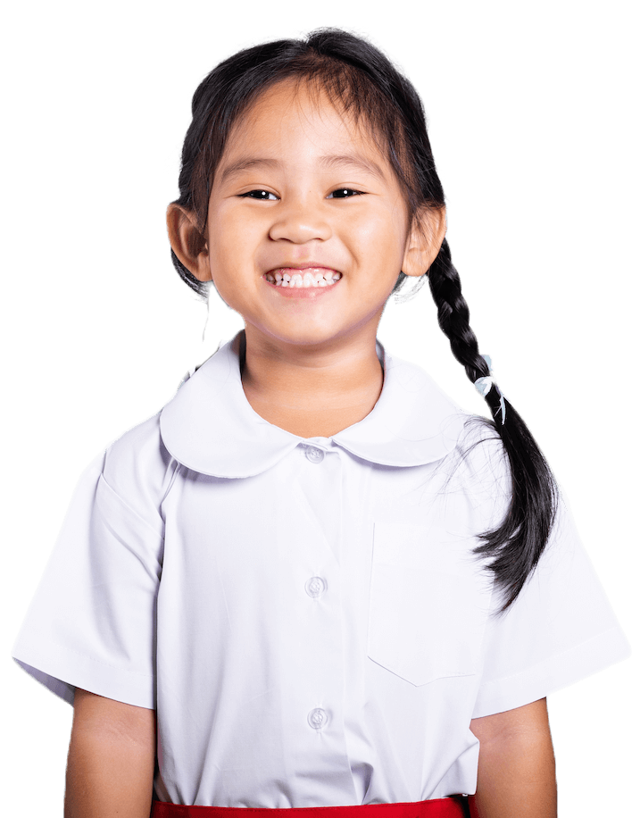 Girl student smiling