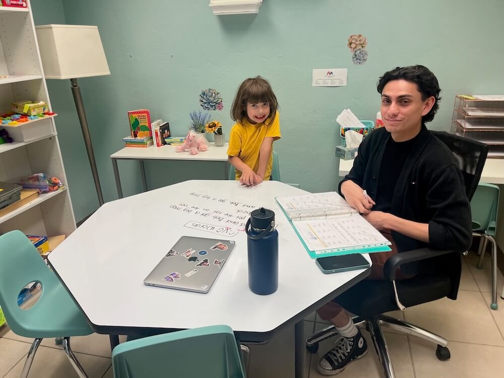 First Grader with tutor