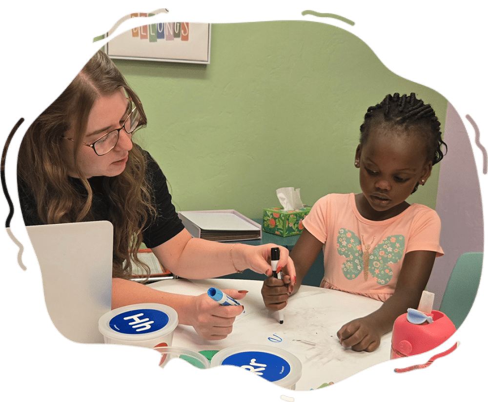 Autism student in math tutoring